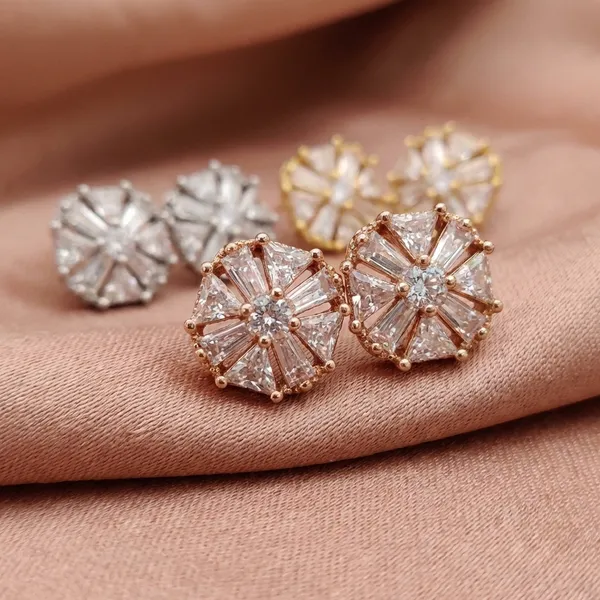 Rose_Gold_Floral_Crystal_Stud_Earrings_Elegant_Set_Of_3_Pairs
