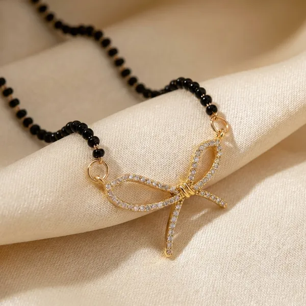 Gold_Tone_Pendant_Mangalsutra_Necklace_Elegant_Design