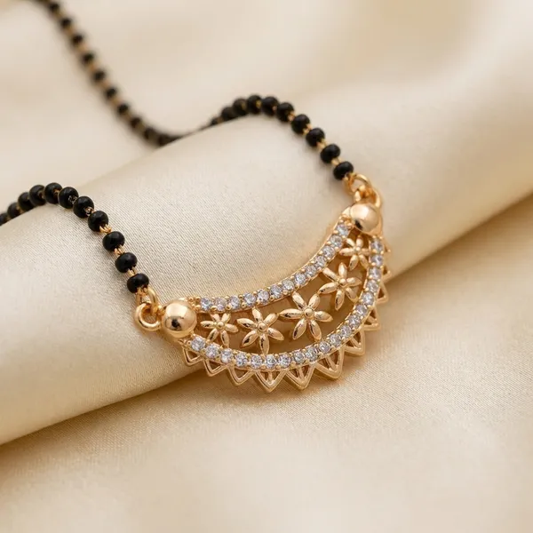 Rose_Gold_Cz_Pendant_Mangalsutra_Necklace_With_Black_Beads