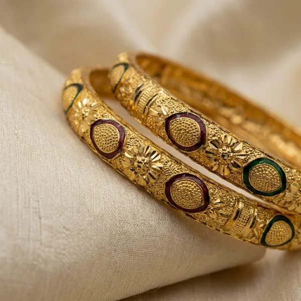 Gold_Plated_Meenakari_Bangles_Traditional_Set_Of_2