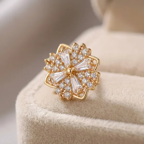 Rose_Gold_Floral_Crystal_Stud_Earrings