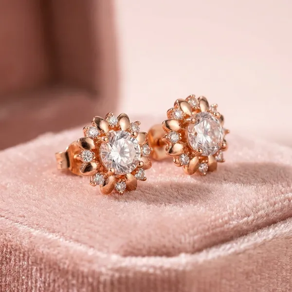 Rose_Gold_Plated_Floral_Crystal_Stud_Earrings