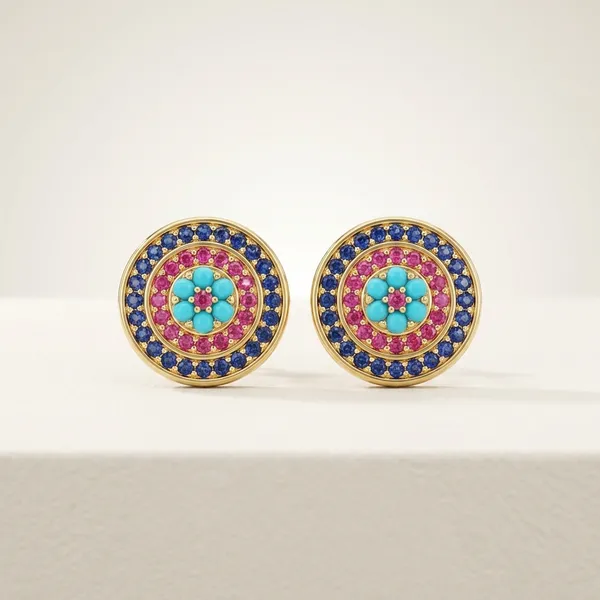 Multicolor_Stone_Studded_Circular_Stud_Earrings