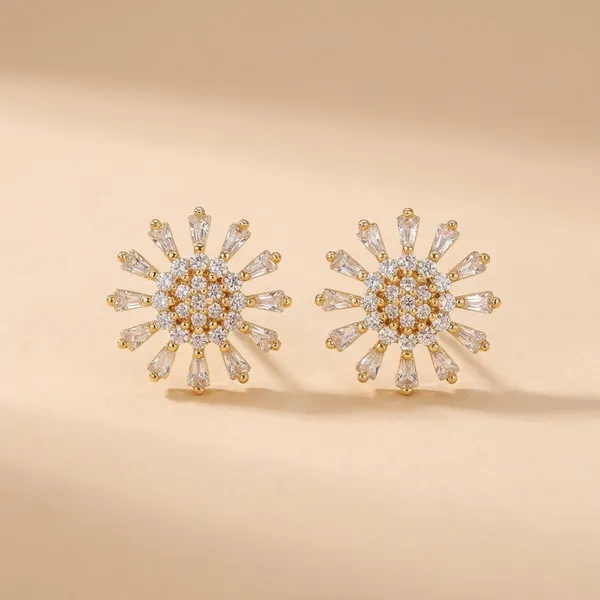 Gold_Tone_Sunburst_Rhinestone_Stud_Earrings