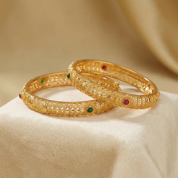 Gold_Plated_Gemstone_Detailed_Bangles_Traditional_Design