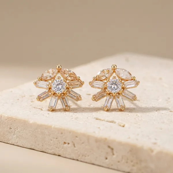 Gold_Tone_Sunburst_Crystal_Stud_Earrings_Set_Of_6_Pairs