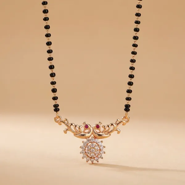 Black_Beaded_Mangalsutra_With_Rose_Gold_Pendant_Elegant_Design