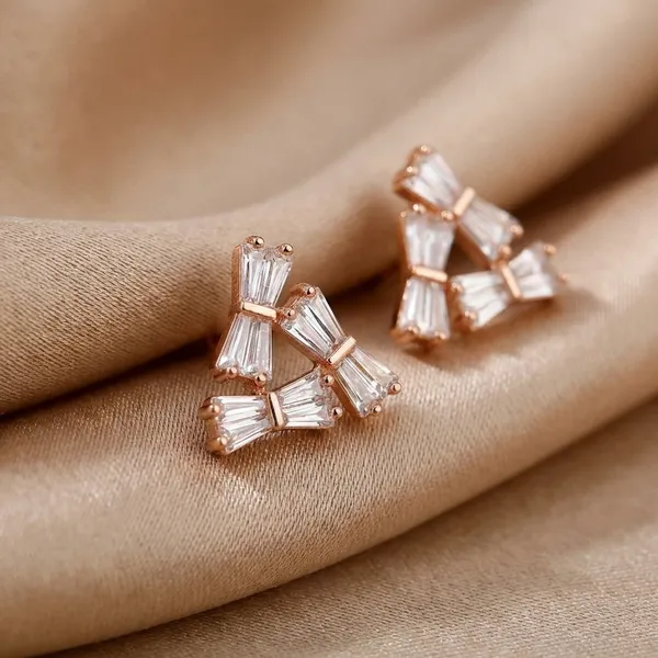 Gold_Plated_Baguette_Crystal_Stud_Earrings_Elegant_Design