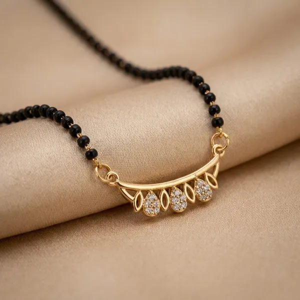 Gold_Tone_Pendant_Mangalsutra_Necklace_With_Black_Beads
