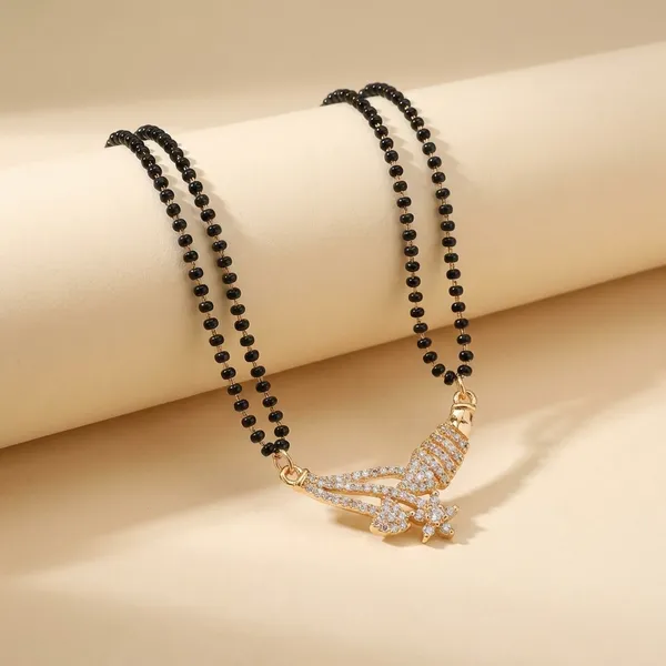 Gold_Tone_Mangalsutra_Pendant_Necklace_With_Black_Beads
