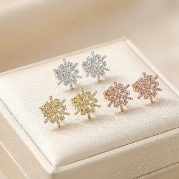 Snowflake_Crystal_Stud_Earrings_Set_Of_3_Pairs