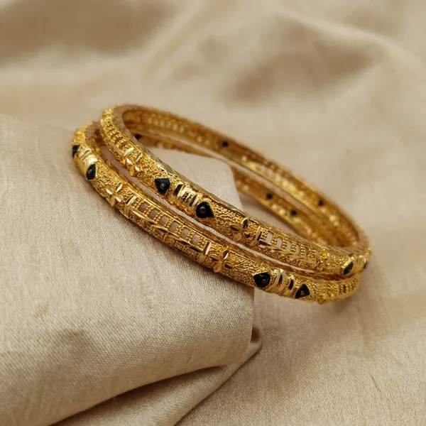 Gold_Tone_Textured_Bangles_Set_Of_2