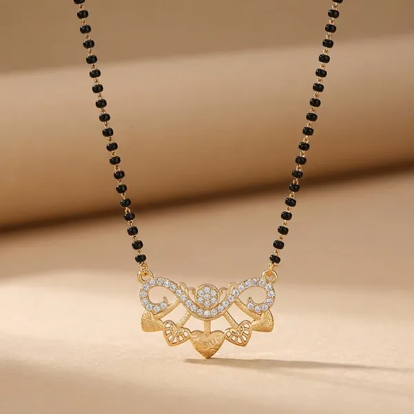 Gold_Tone_Crystal_And_Heart_Pendant_Mangalsutra_Necklace