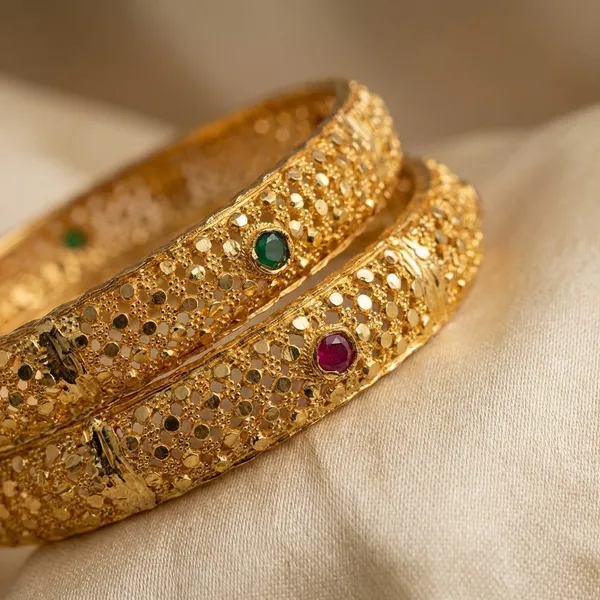 Gold_Plated_Bangles_With_Multicolor_Stones_Traditional_Set_Of_2