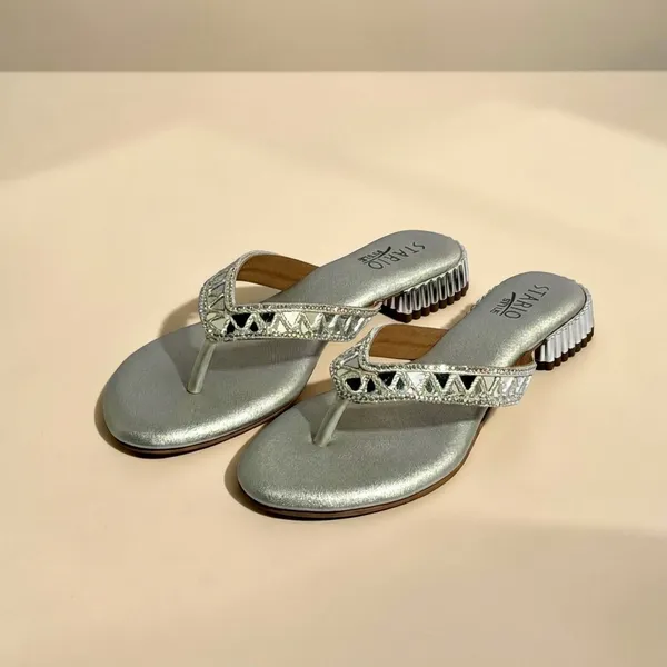 Silver_Embellished_Thong_Sandals_For_Women