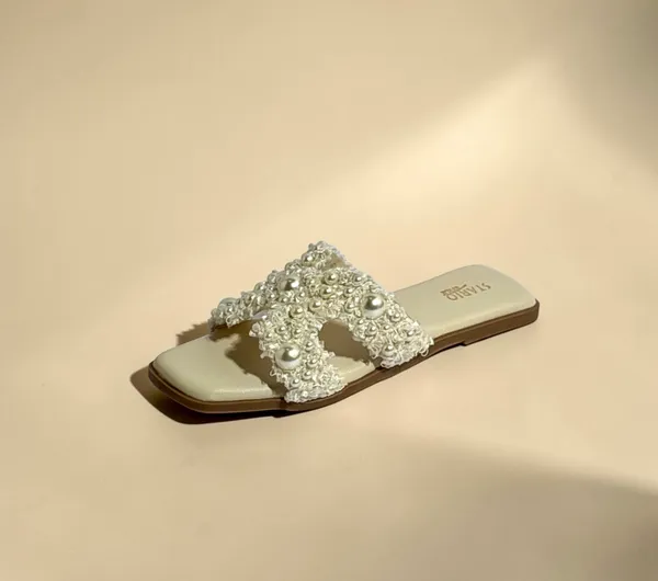 Pearl-Embellished_Textured_Slide_Sandals_For_Women