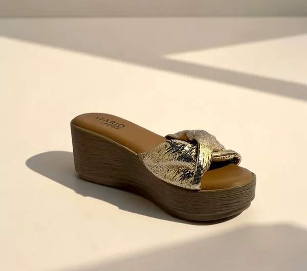 Marlo_Women'S_Gold_Metallic_Twisted_Strap_Platform_Wedge_Sandals