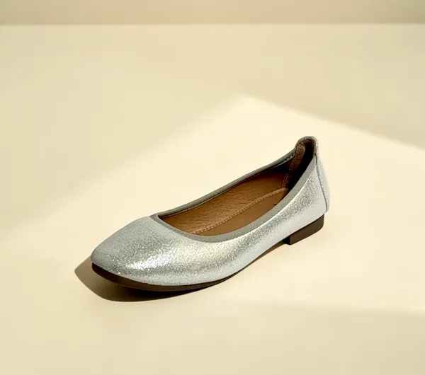 Silver_Glitter_Ballet_Flats_For_Women