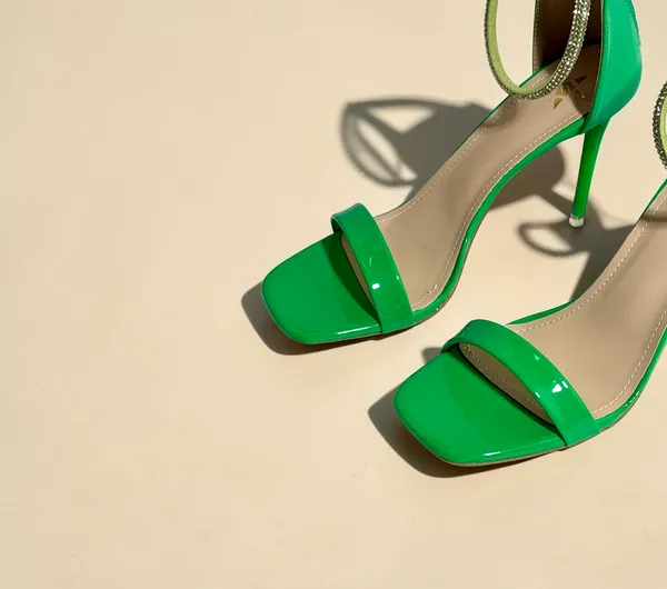 Green_Ankle_Strap_High_Heel_Sandals_For_Women