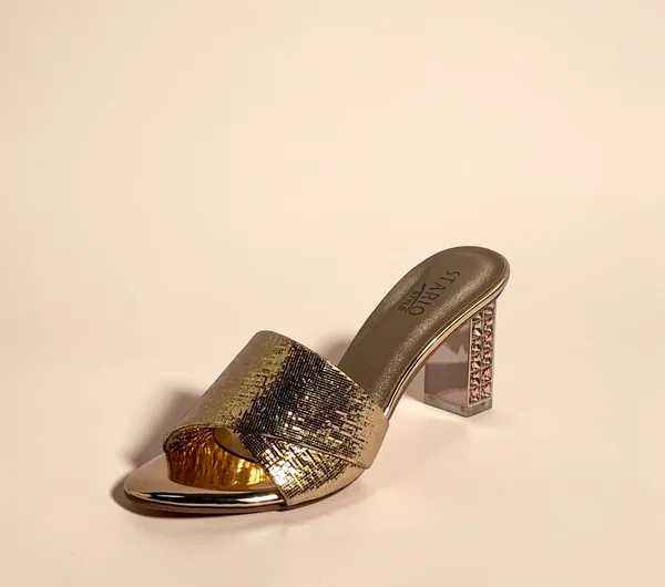Metallic_Gold_Embossed_Block_Heel_Sandals_With_Jeweled_Transparent_Heel