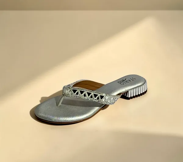 Silver_Embellished_Thong_Sandals_For_Women