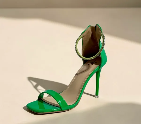 Green_Ankle_Strap_High_Heel_Sandals_For_Women
