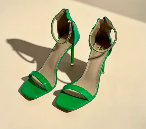 Green_Ankle_Strap_High_Heel_Sandals_For_Women