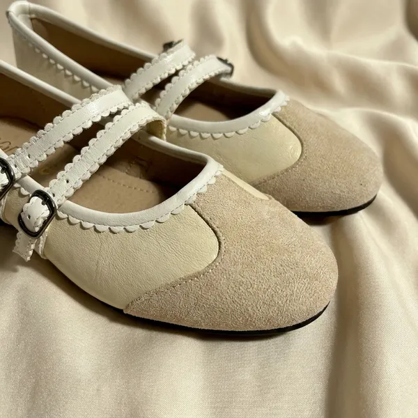 Women'S_Cream_Suede_And_Leather_Mary_Jane_Flats_With_Braided_Strap