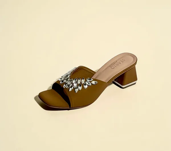 Embellished_Brown_Block_Heel_Sandals_For_Women