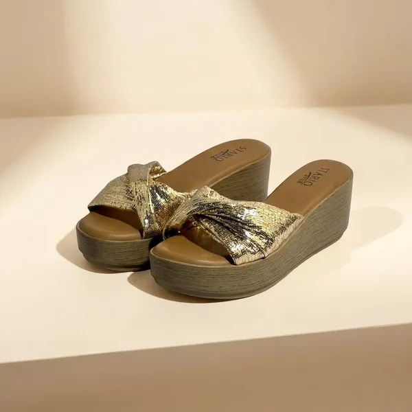 Marlo_Women'S_Gold_Metallic_Twisted_Strap_Platform_Wedge_Sandals