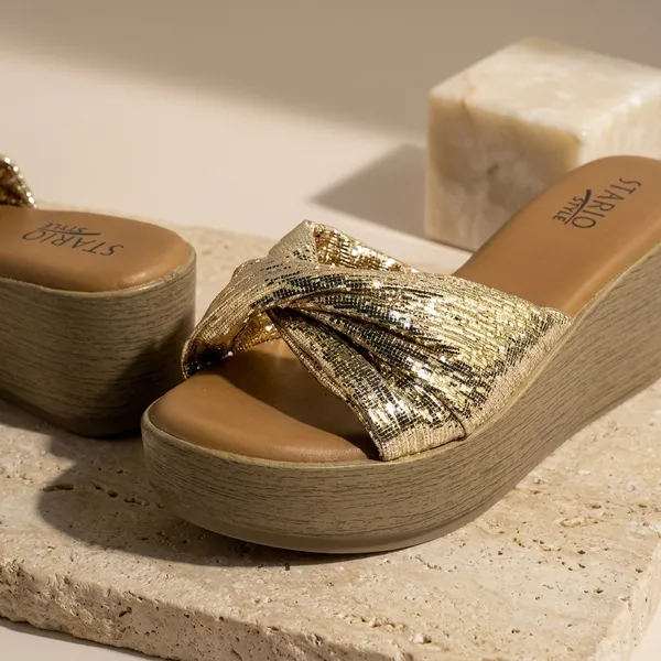 Marlo_Women'S_Gold_Metallic_Twisted_Strap_Platform_Wedge_Sandals