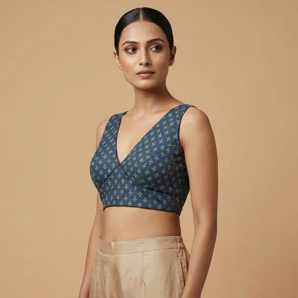Blue_and_green__Floral_Print_Comfortable_Everyday_Innerwear_Cotton_Blouse