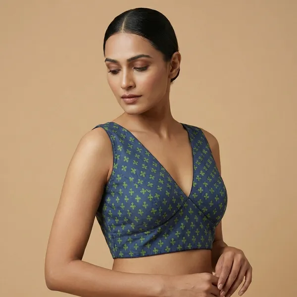 Blue_and_green__Floral_Print_Comfortable_Everyday_Innerwear_Cotton_Blouse