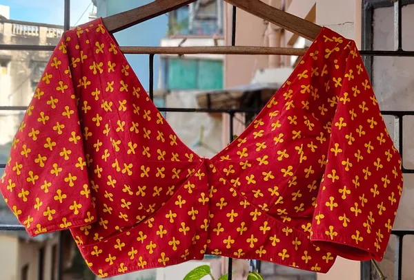 Red_And_Gold_Floral_Print_Cotton_Blouse