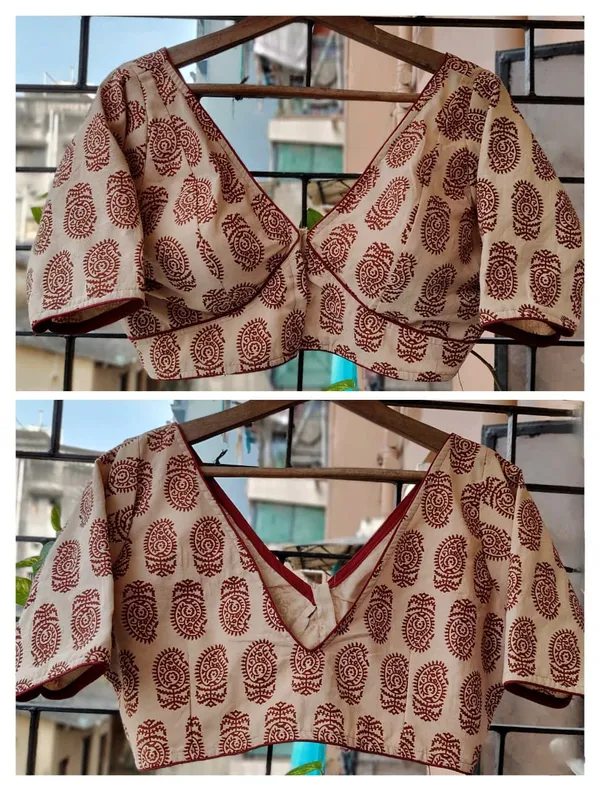 Beige_And_Maroon_Block_Print_Pattern_Blouse