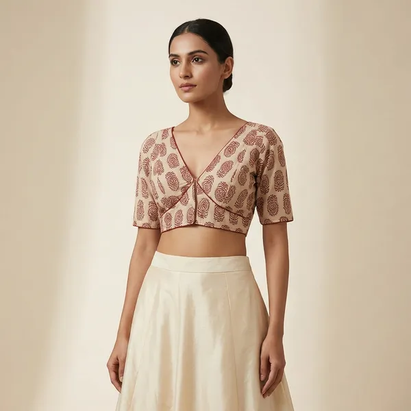 Beige_And_Maroon_Block_Print_Pattern_Blouse