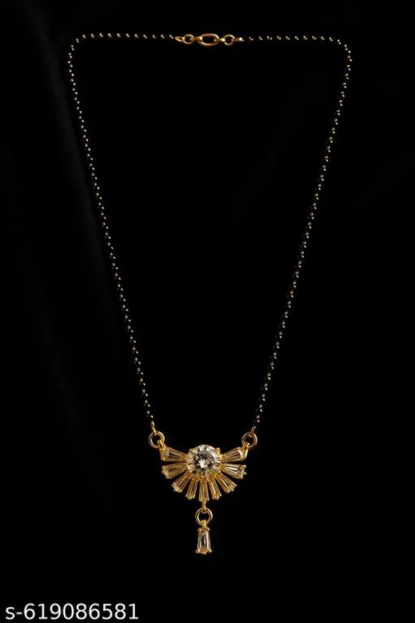 Gold_And_Black_Gold_Plated_Mangalsutra_With_Radiant_Crystal_Sunburst_Pendant_For_Women