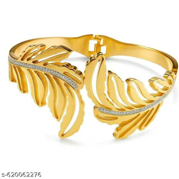 Gold_Golden_Leaf_Elegance_Bracelet_For_Women