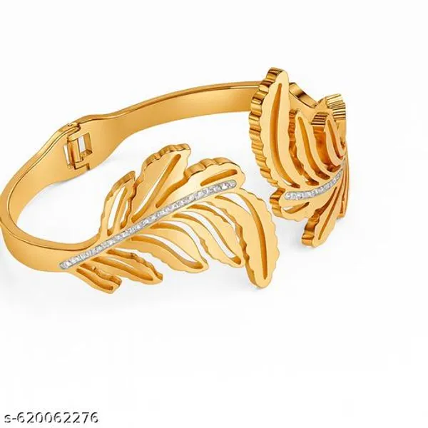 Gold_Golden_Leaf_Elegance_Bracelet_For_Women