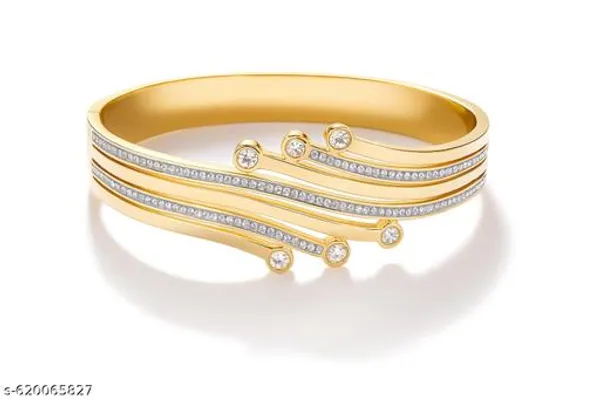Gold_Golden_Wave_Elegance_Bangle_For_Women