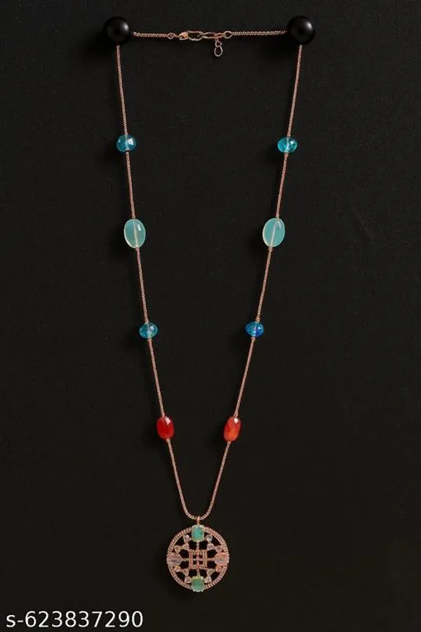 Multicolor_Radiant_Gemstone_Necklace_With_Intricate_Golden_Circle_Pendant_For_Women