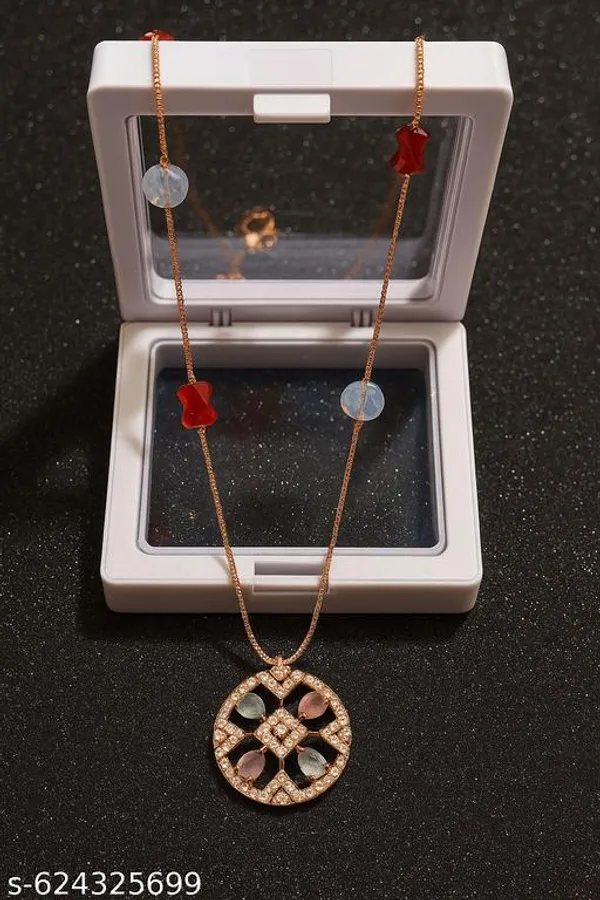 Multicolor_Designer_Pendant_Necklace_With_Red_And_Blue_Gemstone_Beads_For_Women