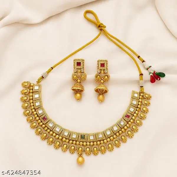 Multicolor_Traditional_Gold_Kundan_Necklace_Set_With_Ruby_And_Emerald_Accents_For_Women