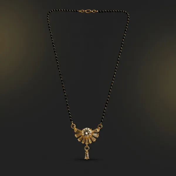 Gold_And_Black_Gold_Plated_Mangalsutra_With_Radiant_Crystal_Sunburst_Pendant_For_Women