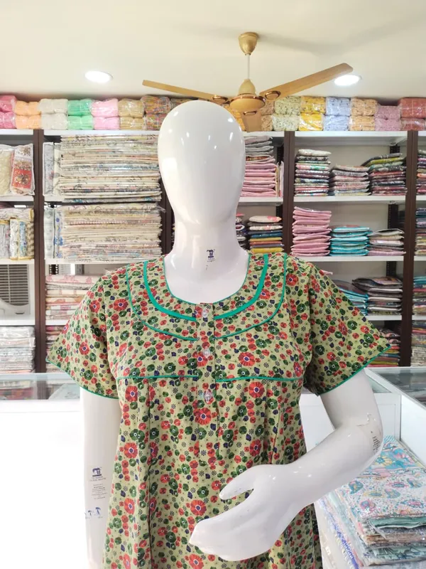 Pastel_Green_Pure_Cotton_Nighty_For_Women