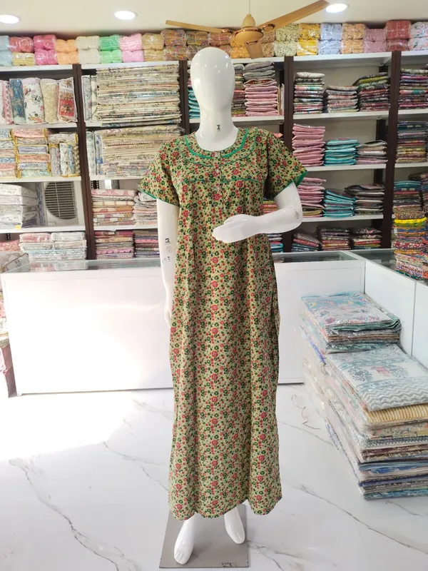 Pastel_Green_Pure_Cotton_Nighty_For_Women