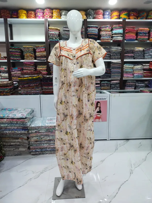 Light_Methi_Polyester_Cotton_Nighty_For_Women