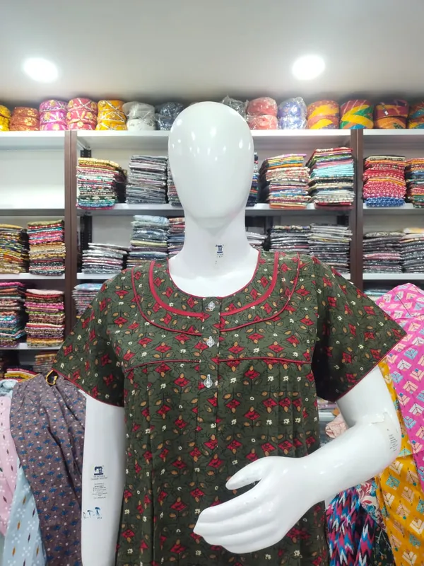 Mehendi_Pure_Cotton_Nighty_For_Women
