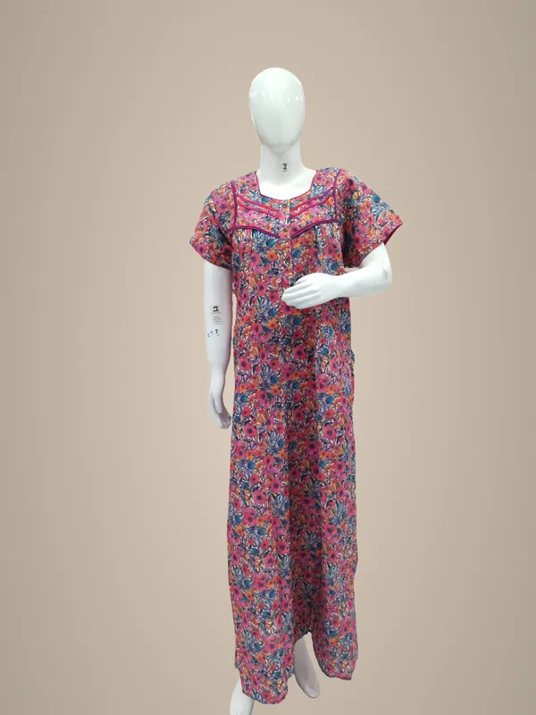 Rani_Pink_Polyester_Cotton_Nighty_For_Women