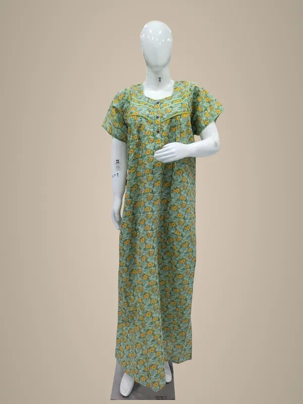Pista_Green_Polyester_Cotton_Nighty_For_Women